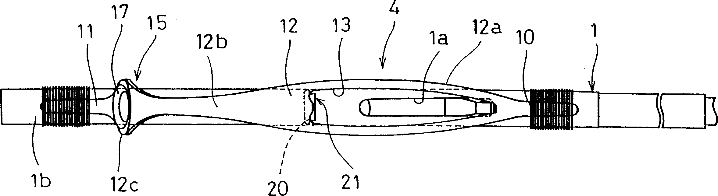 Fishline guide frame for through-line type fishing rod