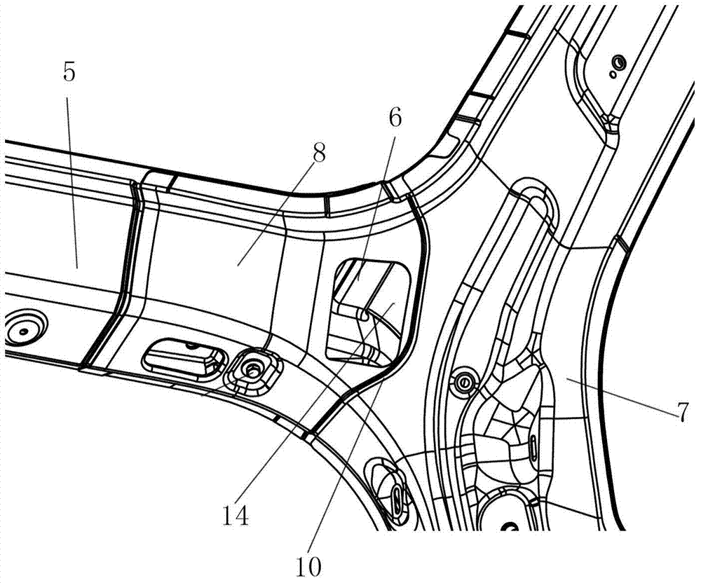 D-column upper end joint structure