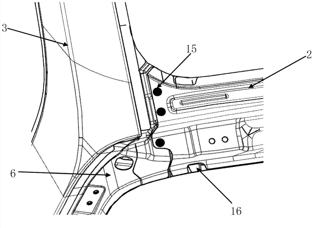 D-column upper end joint structure