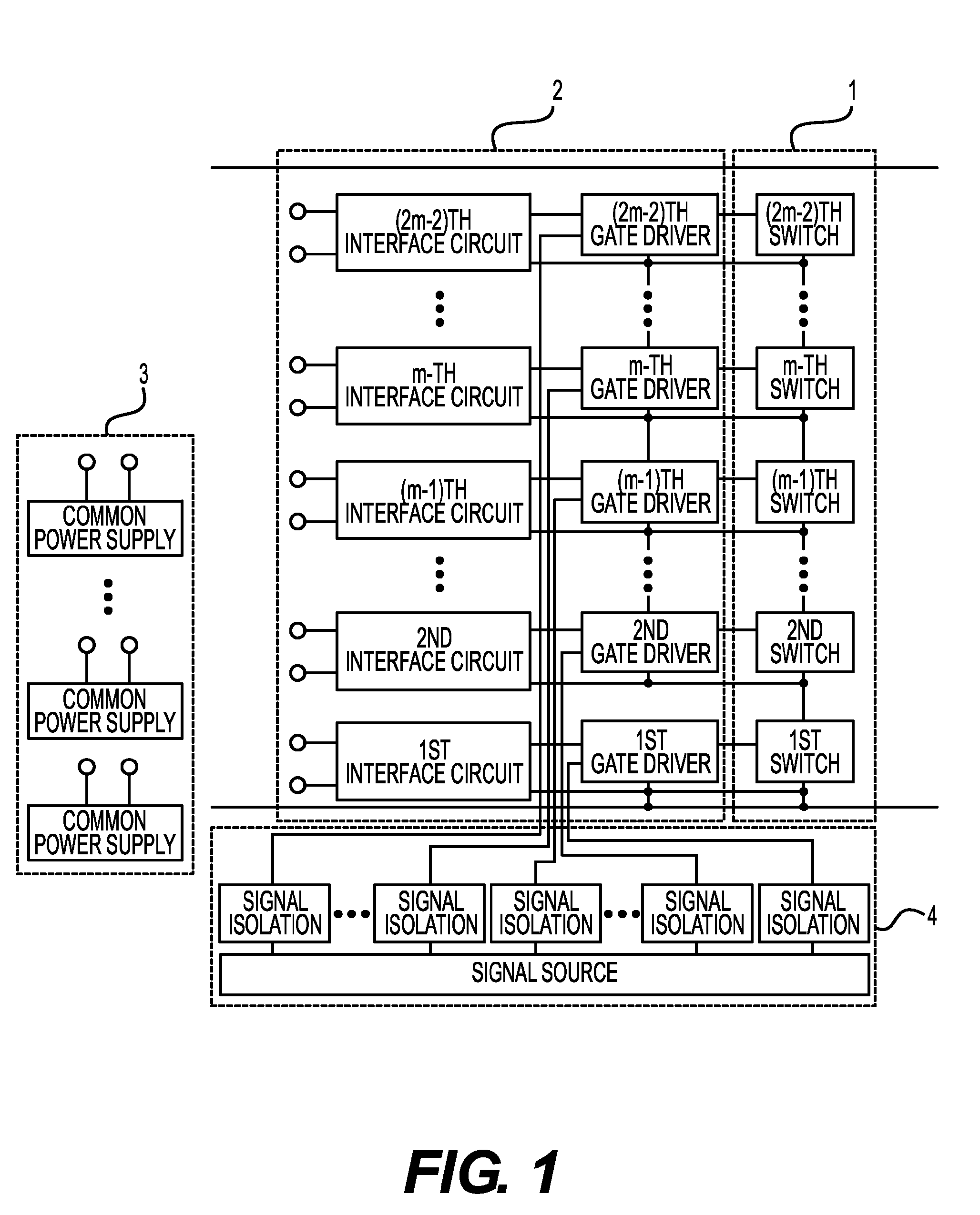 Power conversion apparatus with M conversion levels having an individual drive unit that does not require a dedicated power supply