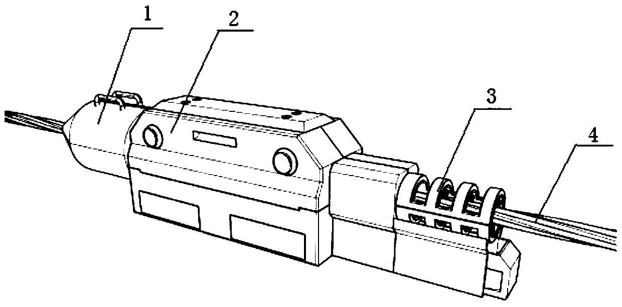 Integrated high-altitude steel wire rope degreasing and lubrication device