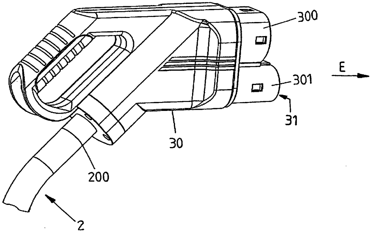 Plug-in connector with a heat capacity element arranged on a contact element