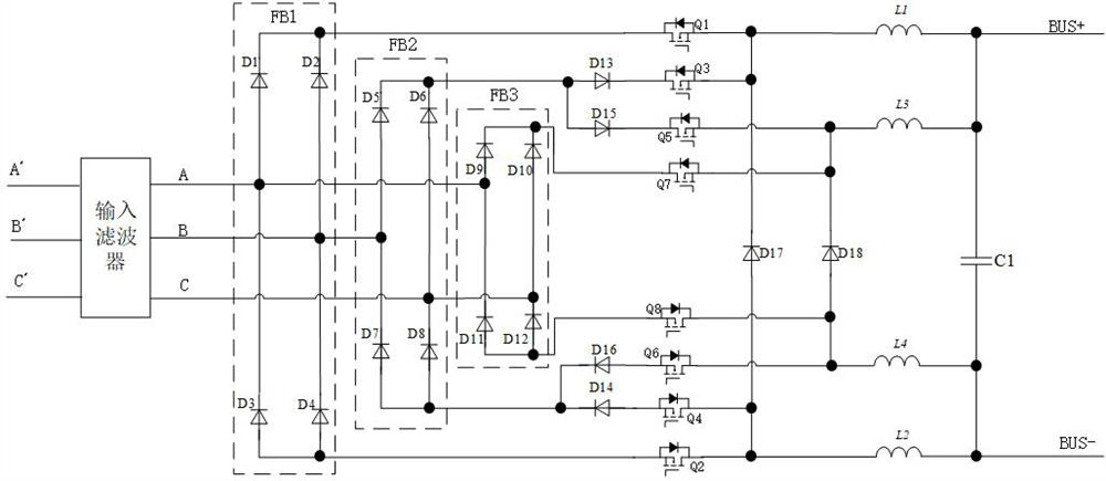 Three-phase rectification converter and control method thereof