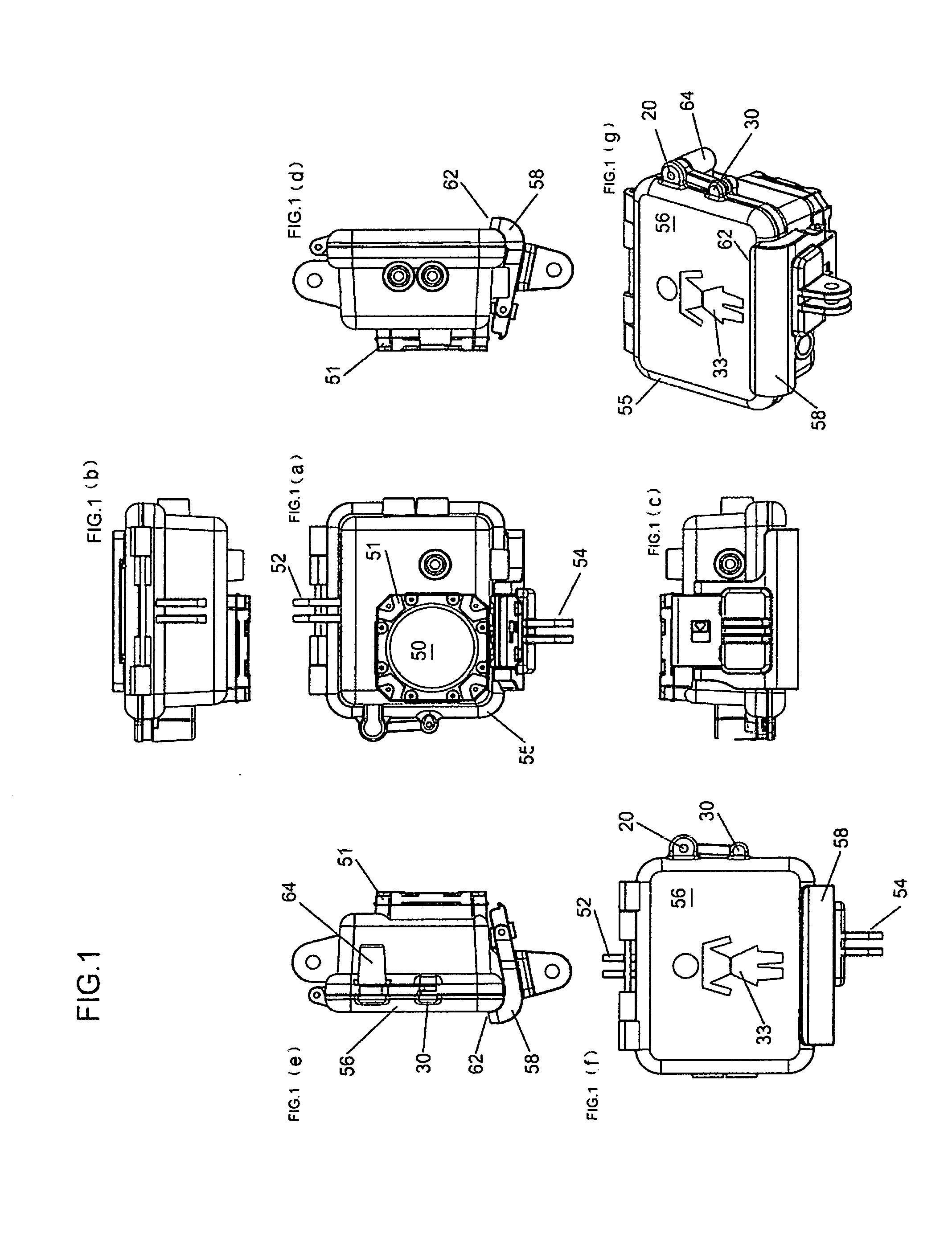 Protective Case for Electronic Camcorders for Air, Land and Underwater Use Employing Dual Lens Covers