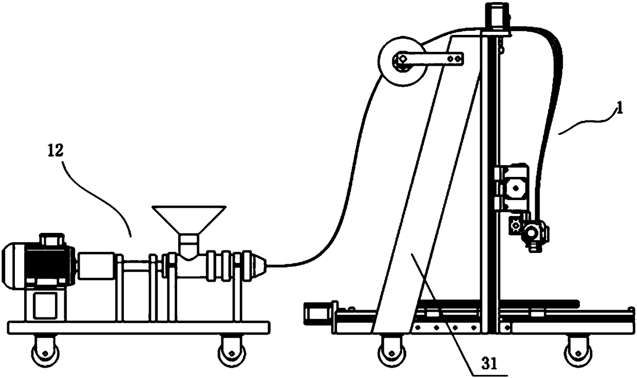 Automatic feeding multi-head melt extrusion forming 3d printing equipment