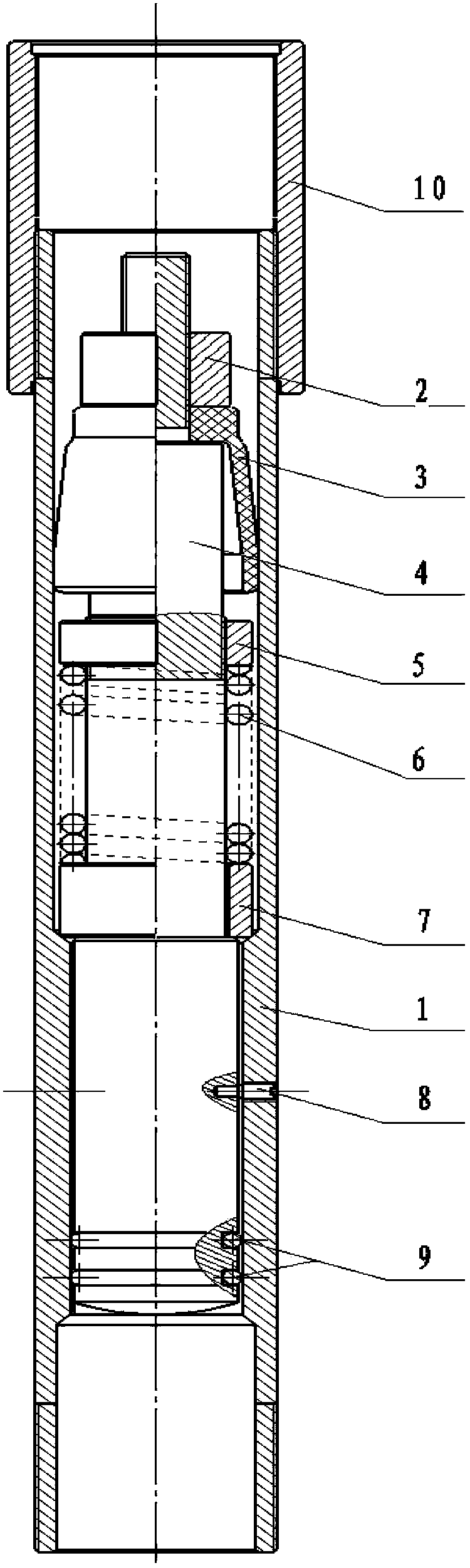 Core shaft type sealed oil pipe shoes