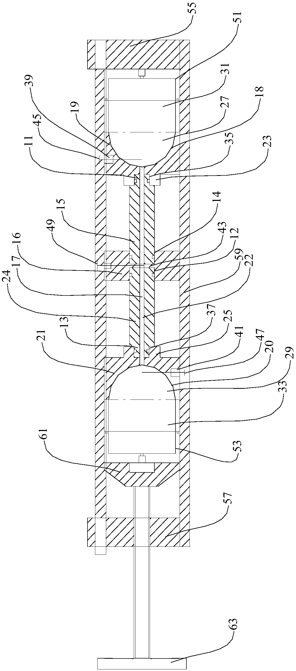 A gas throttling simulation device