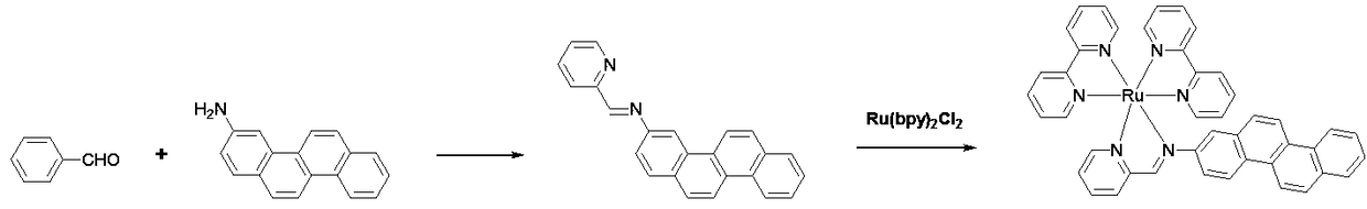 Ruthenium-diimine type complex as well as preparation method and application thereof