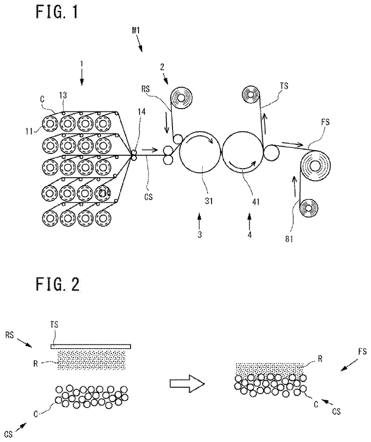 Molding method and molding device for composite sheet