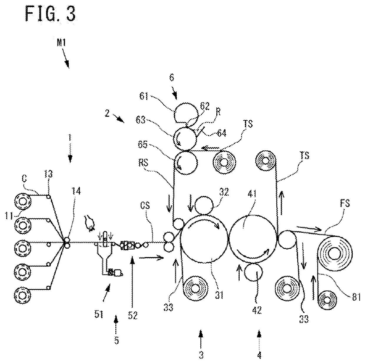 Molding method and molding device for composite sheet