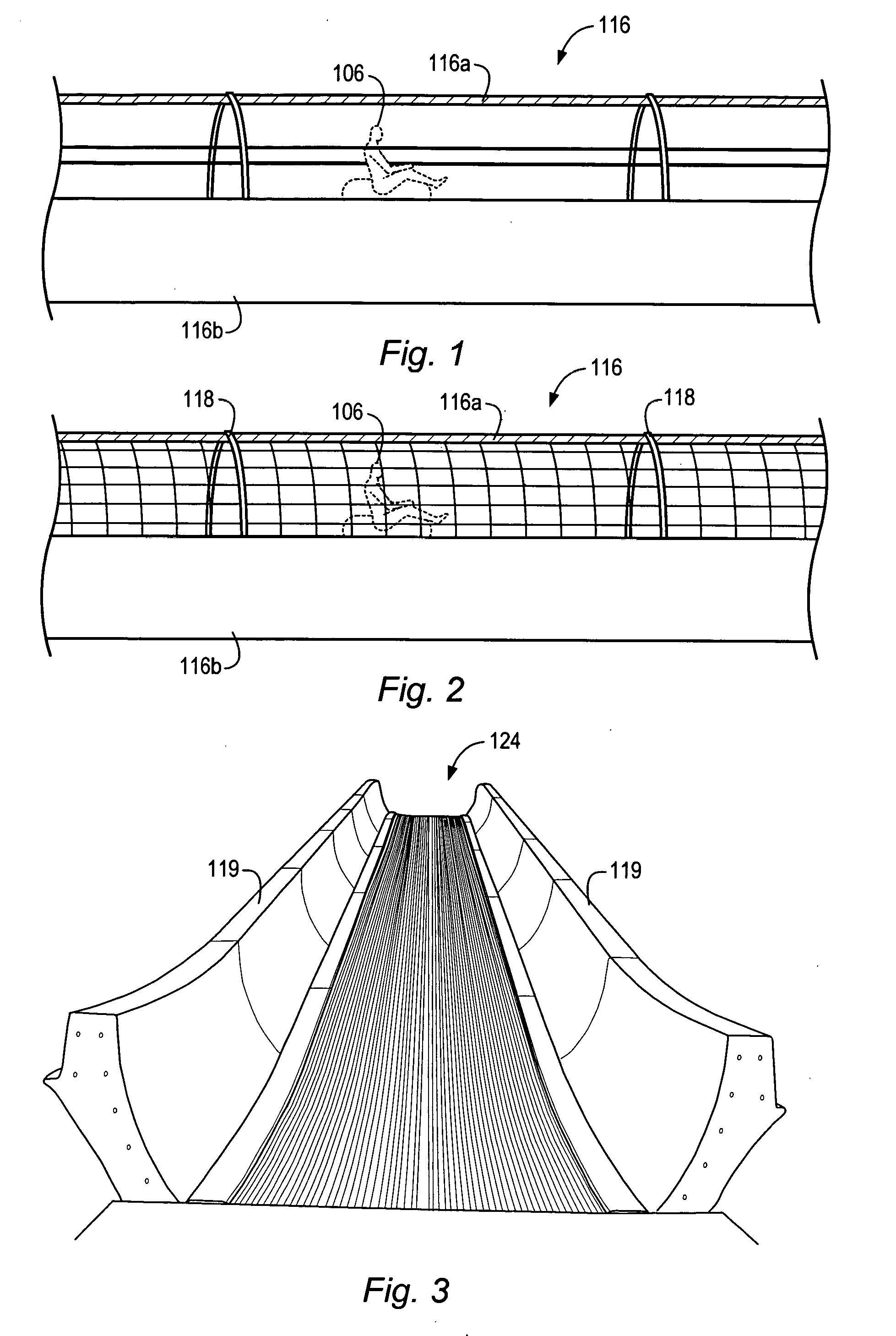 Water amusement park conveyor support elements