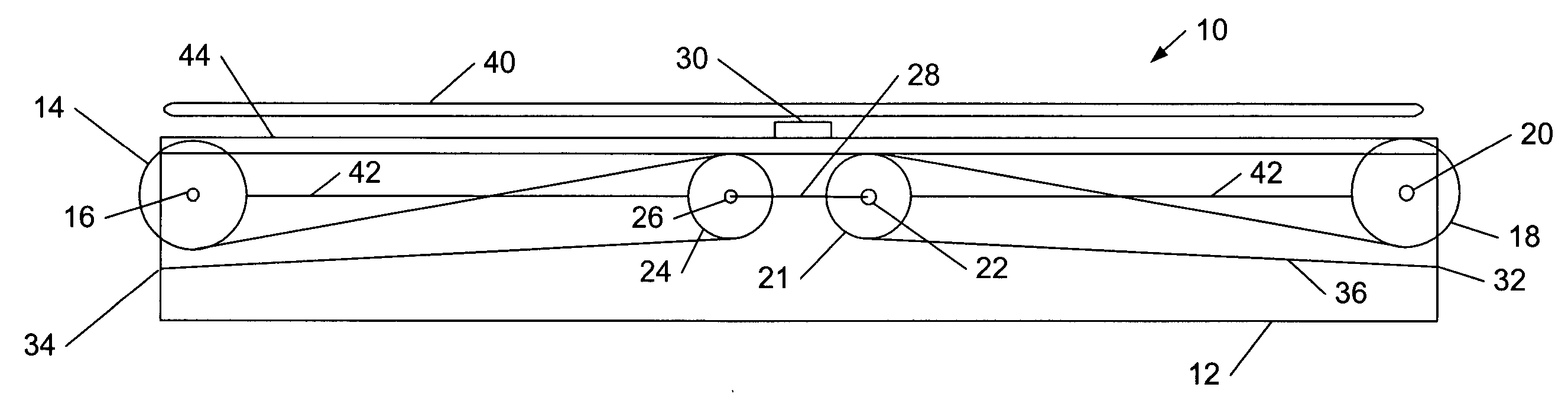 Optical fiber cable take-up mechanism for scanning sensors