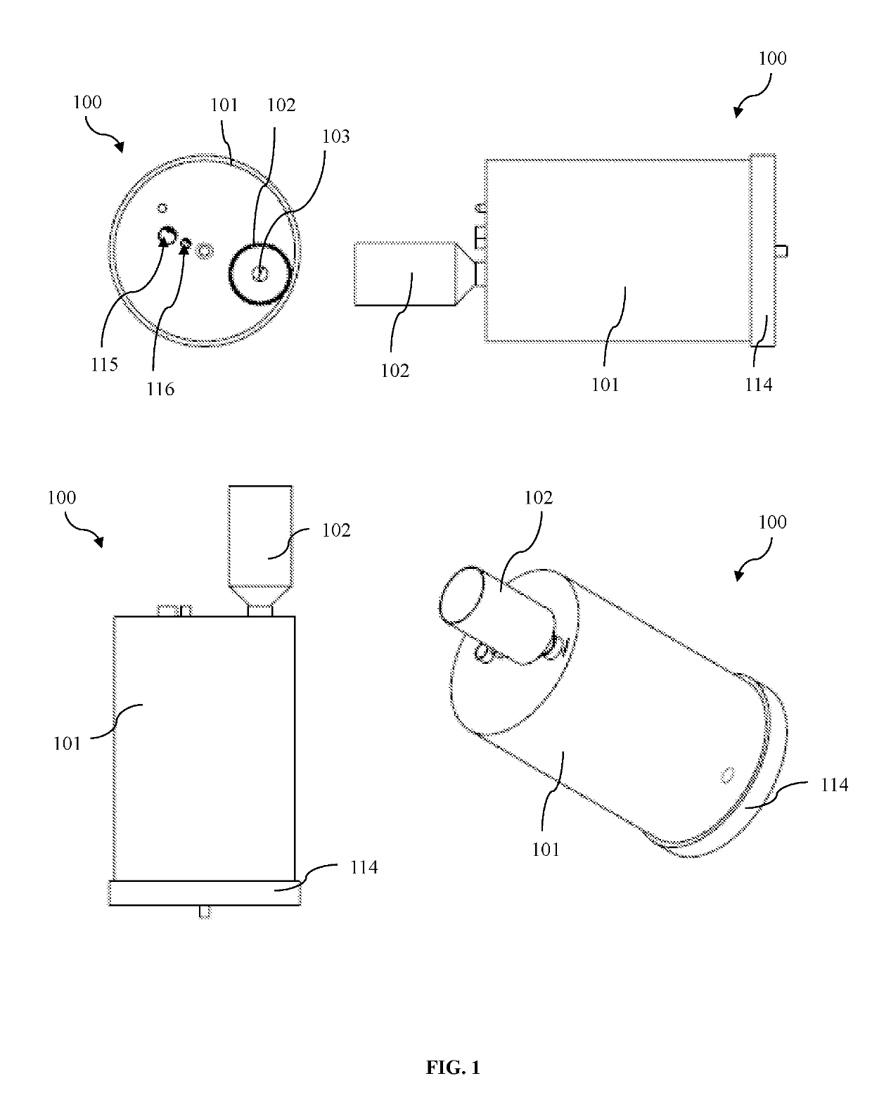 Cartridge structure designed for generation of hydrogen gas