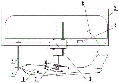 Surface aircraft stability whole-machine power model basin test method