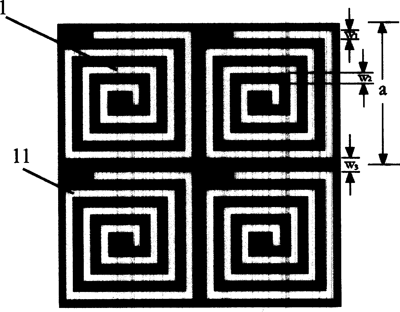 Primitive cell communicate -type electro-magnetic forbidden band structure material