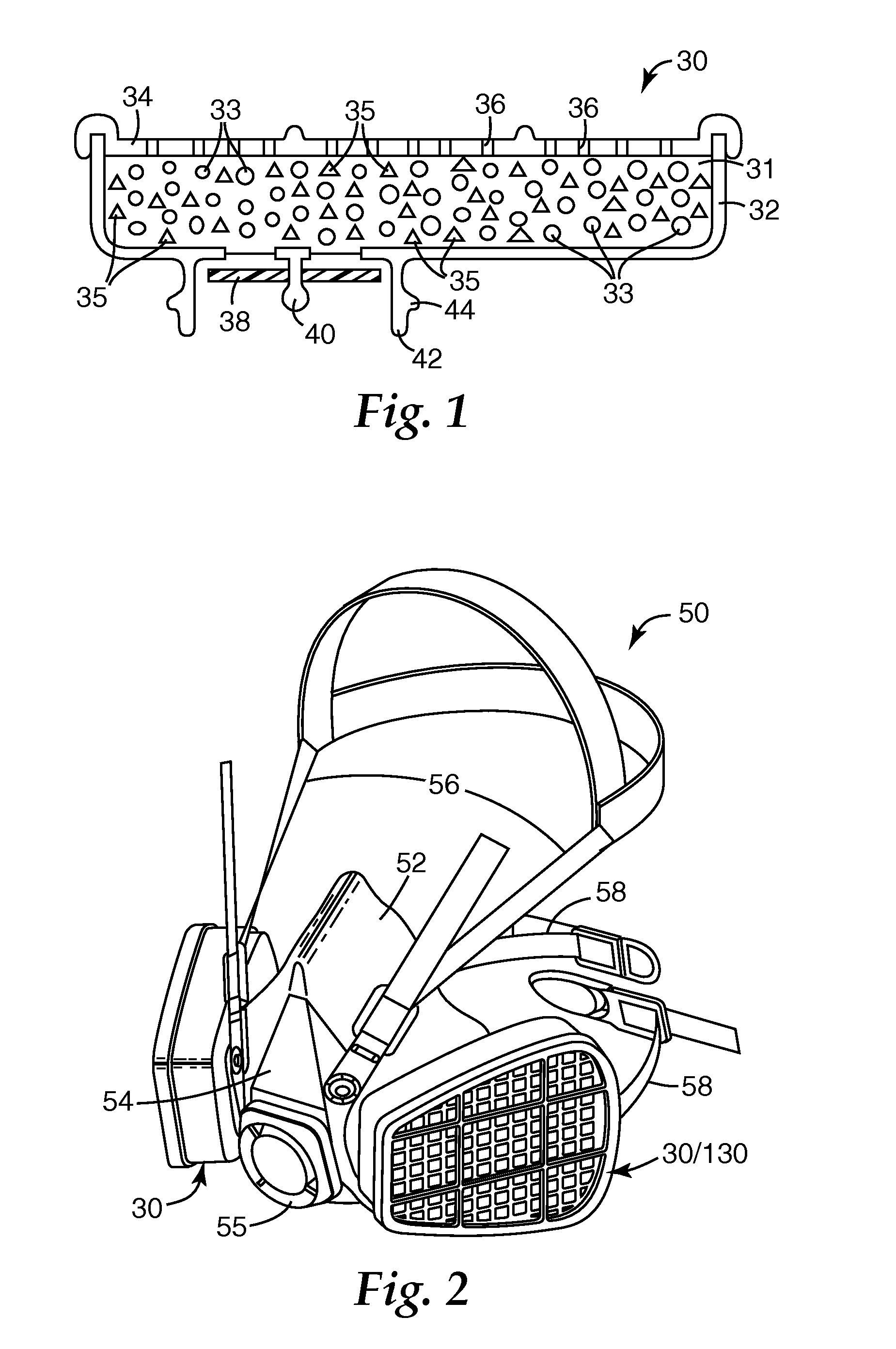 Adducts of amines and polycarboxylic acids, and filter media comprising such adducts