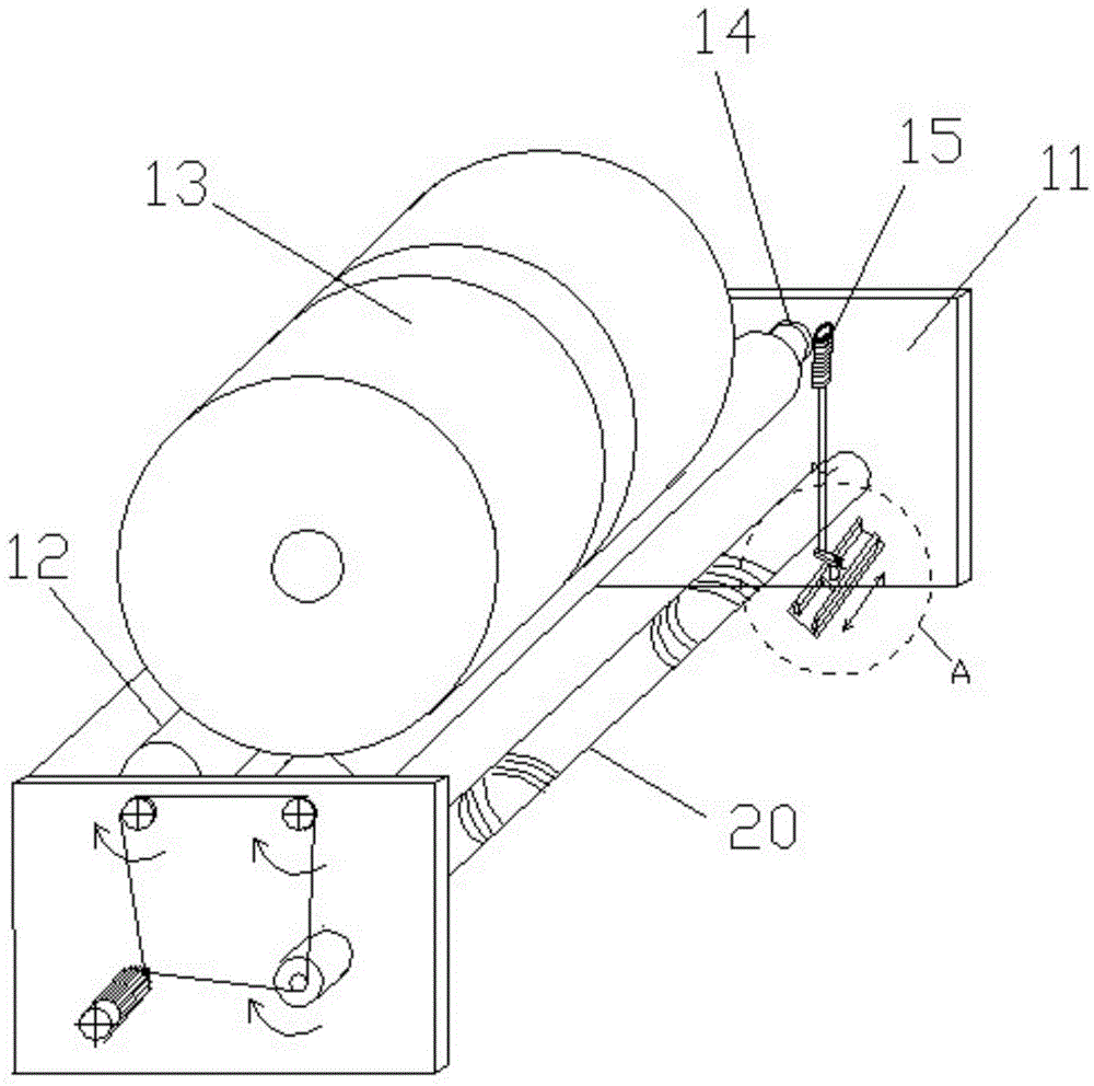 A fabric anti-wrinkle winding device