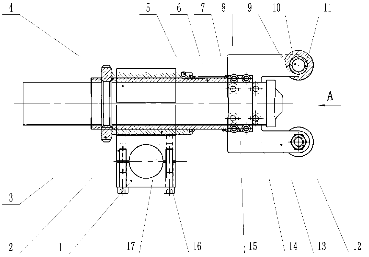 Cutting torch nozzle follow-up protection mechanism