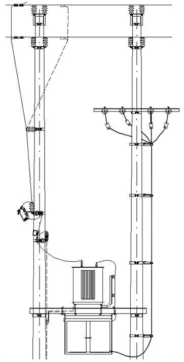 High-voltage integrated 10kV pole-mounted transformer platform complete equipment