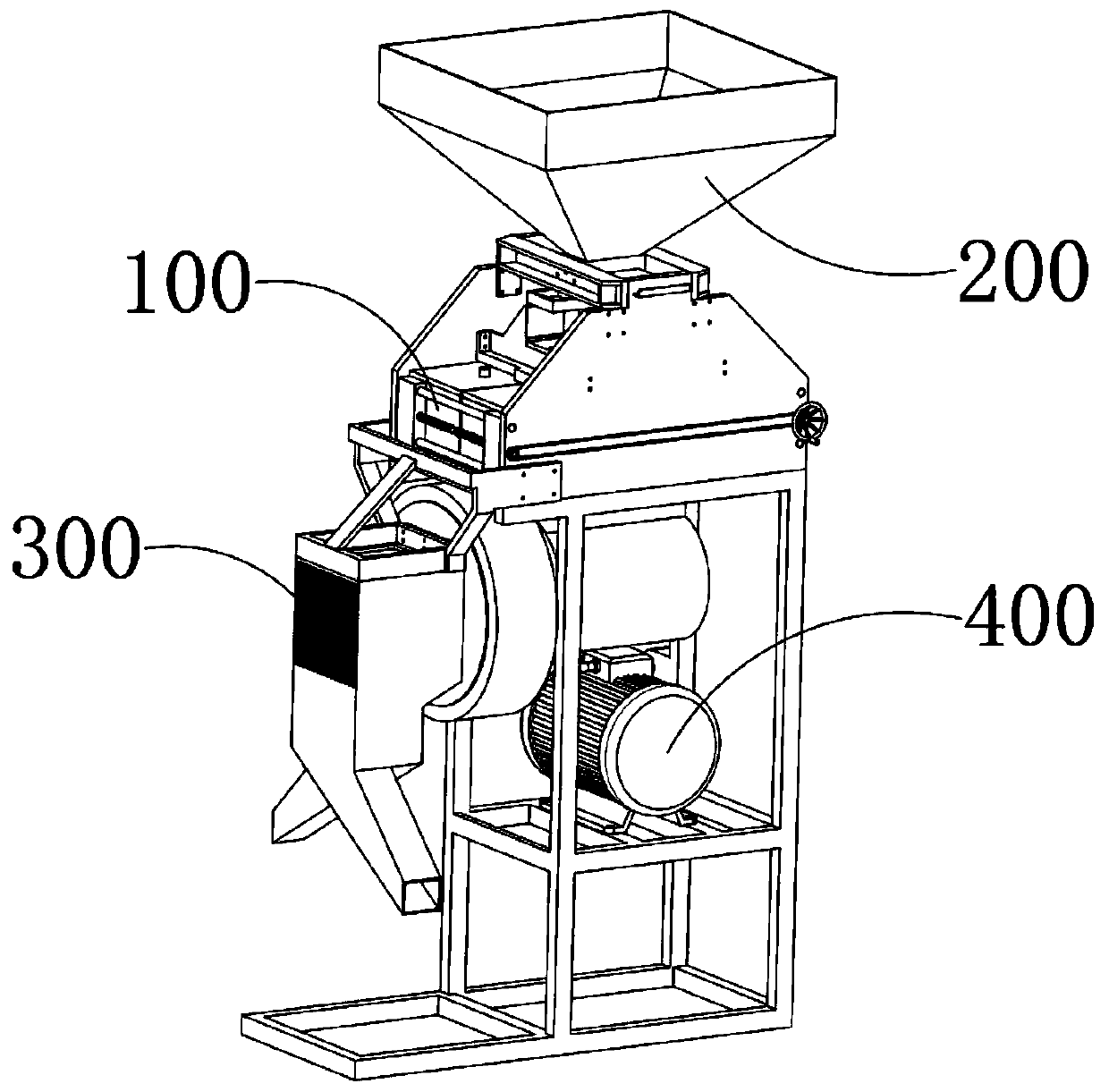 Chain type grinding plate structure applied to rice husking process