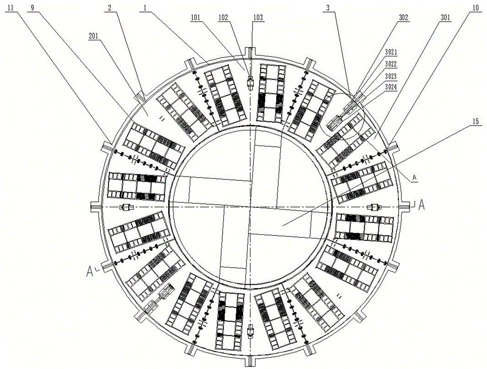 Rotating distribution disk type stereo parking garage