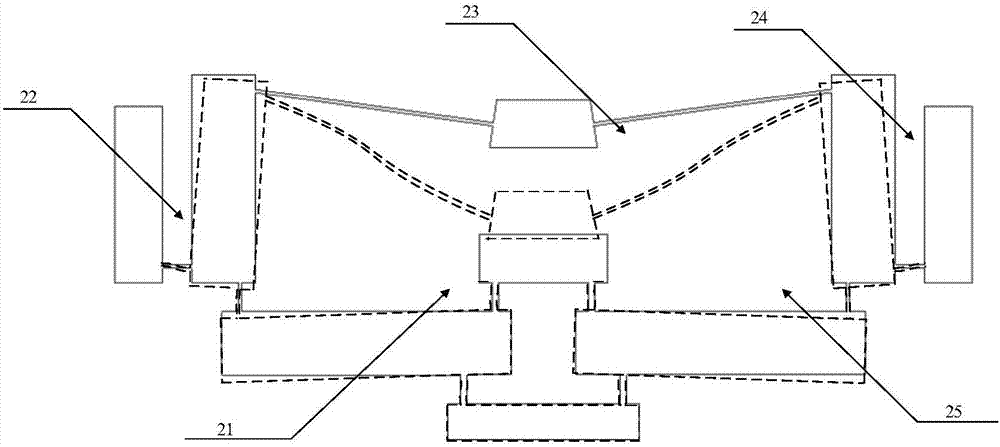 Micro-displacement positioning platform with three-stage amplifying mechanisms