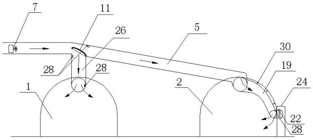 Adjustable intelligent feeding and discharging type ventilation system for double-track tunnel