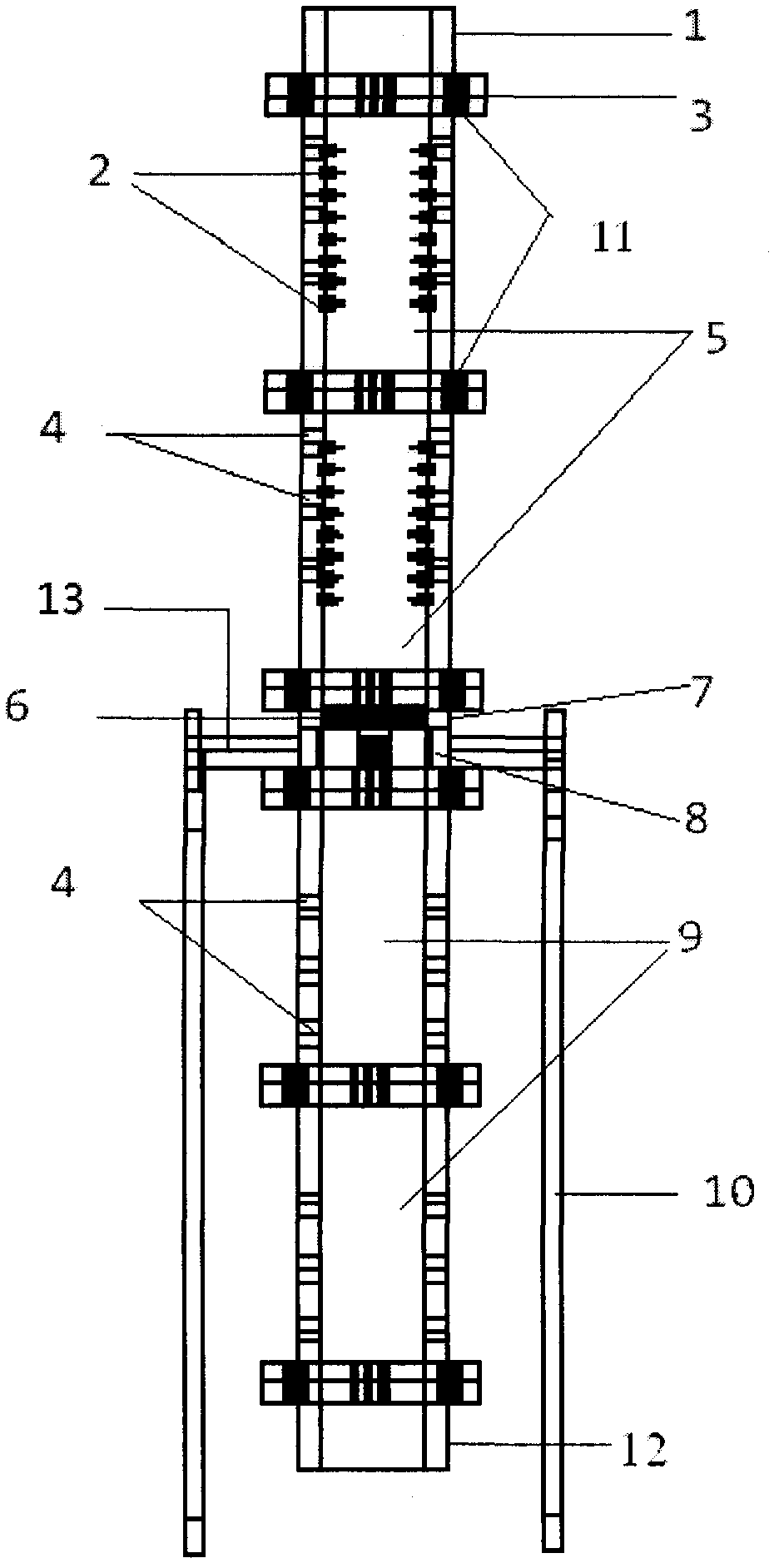 Physical simulation device for seepage of mine water