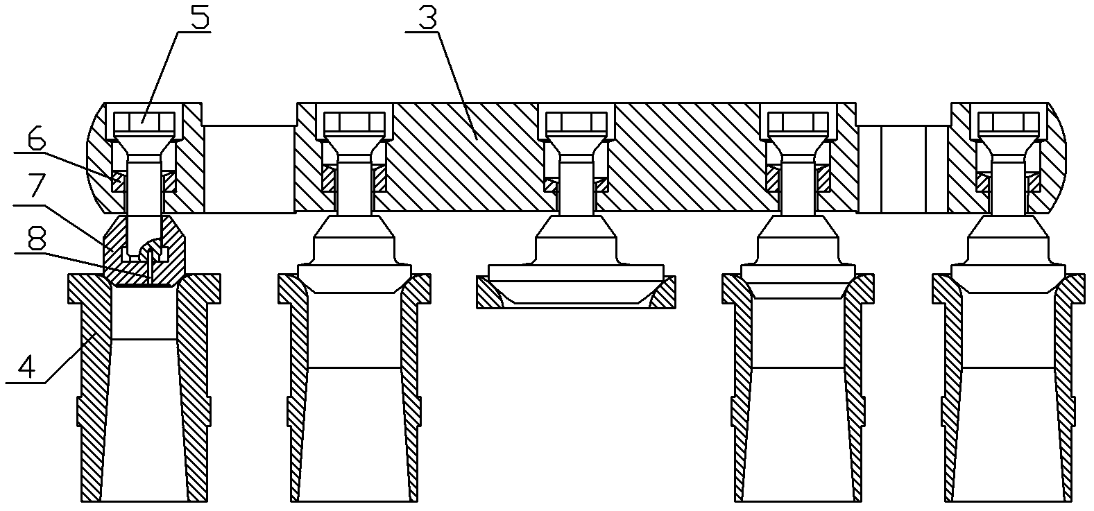 High-temperature high-pressure steam split-ranging valve control device