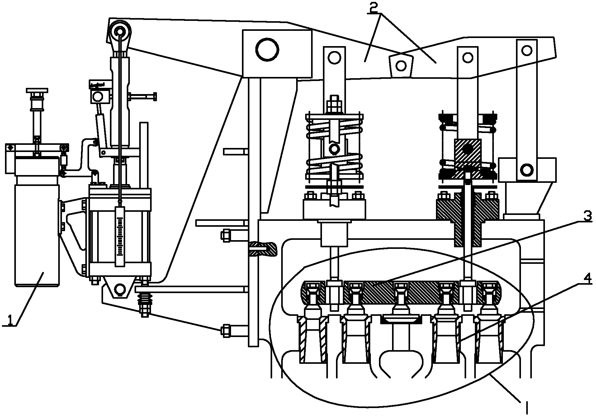 High-temperature high-pressure steam split-ranging valve control device