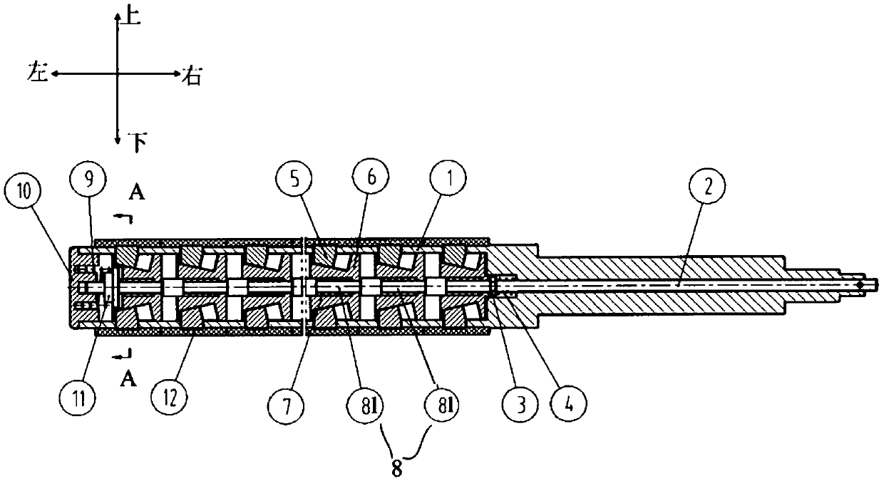 Bobbin tensioning shaft and chemical fiber filament winding device