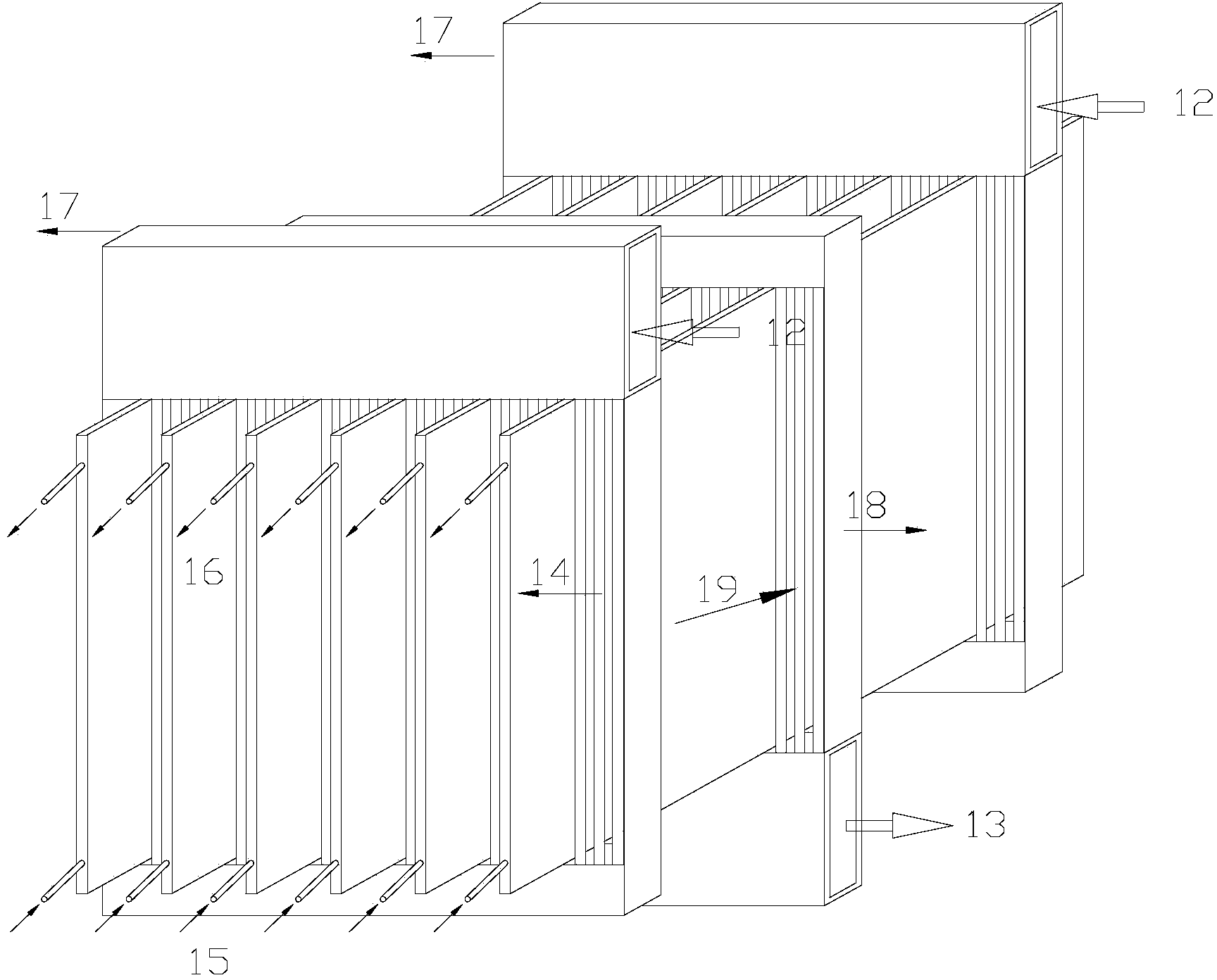 Powder material drying and cooling integrated device