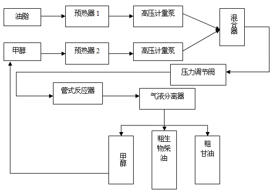 Method utilizing supercritical catalysis process to continuously prepare biodiesel