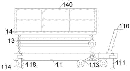 Folding lifting device for electric power equipment