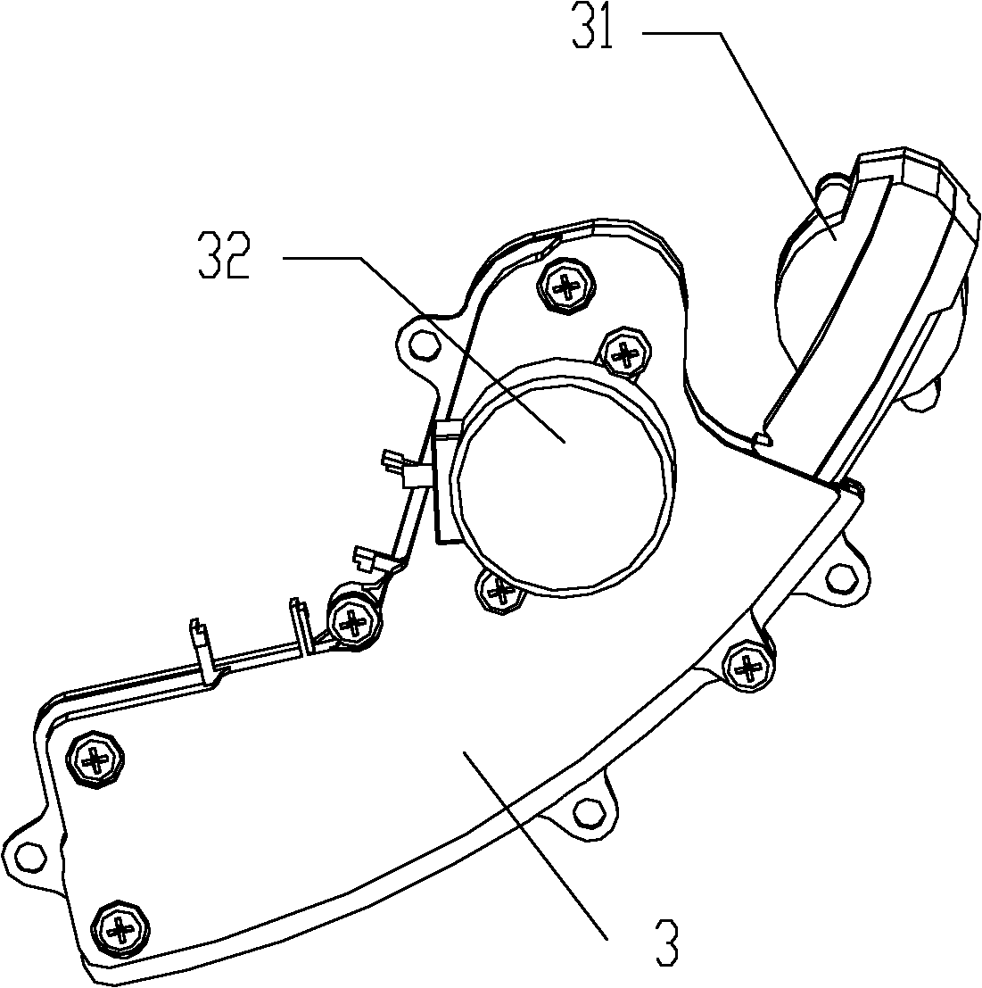 Air-conditioner indoor unit with wind deflector