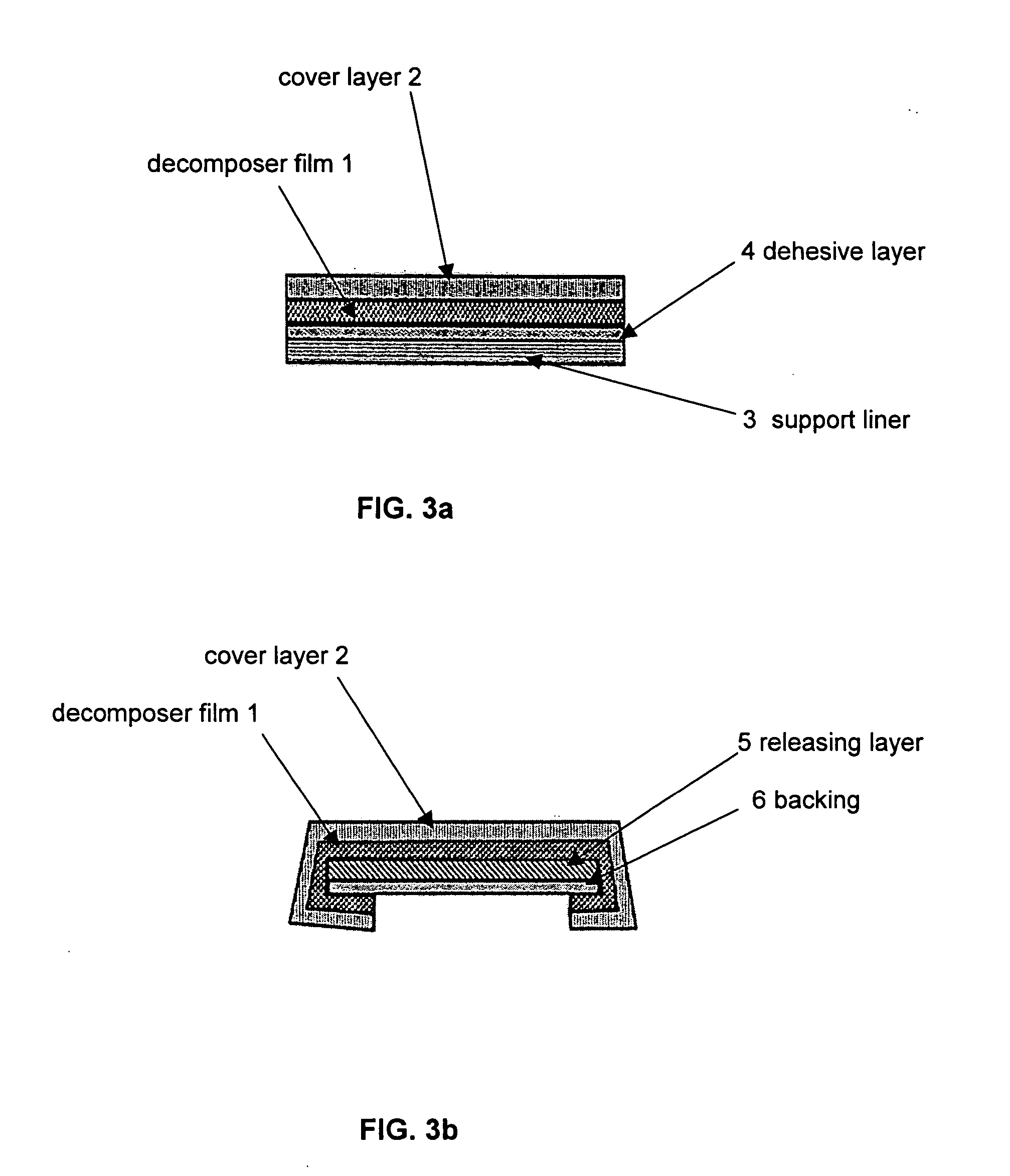 Decomposer film for transdermal patches