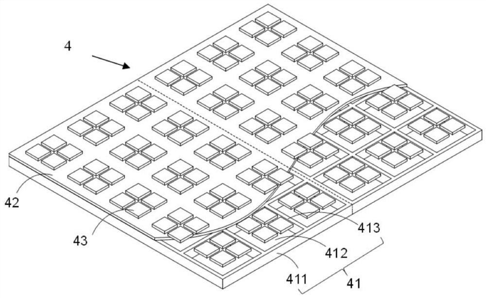 Unit structure for vibration suppression and noise reduction of stiffened plates