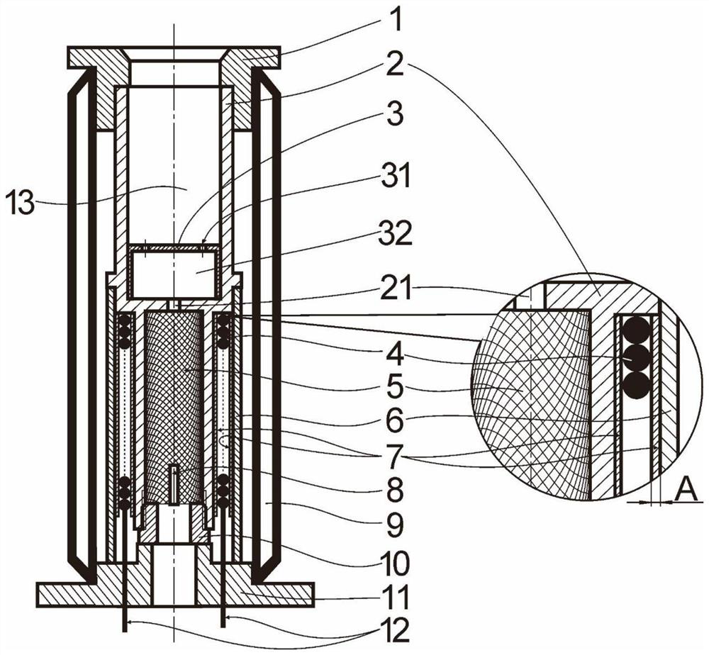 Smoke generating device for induction heating at front end of cigarette