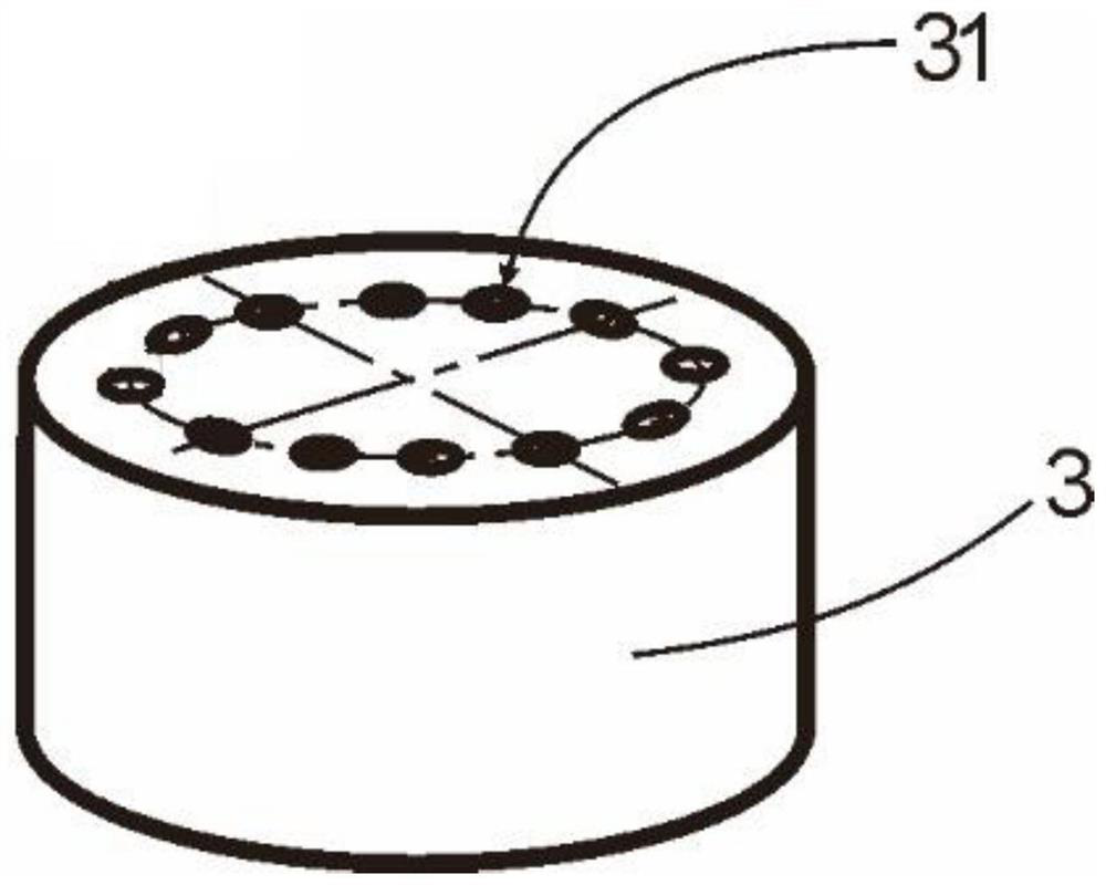 Smoke generating device for induction heating at front end of cigarette