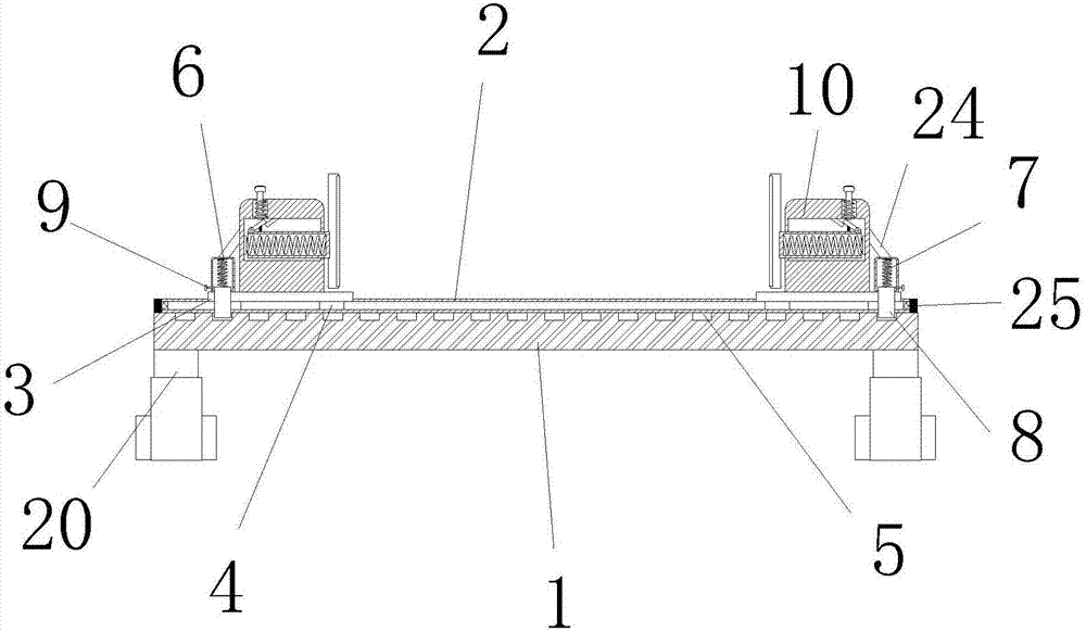 Automobile part clamping device