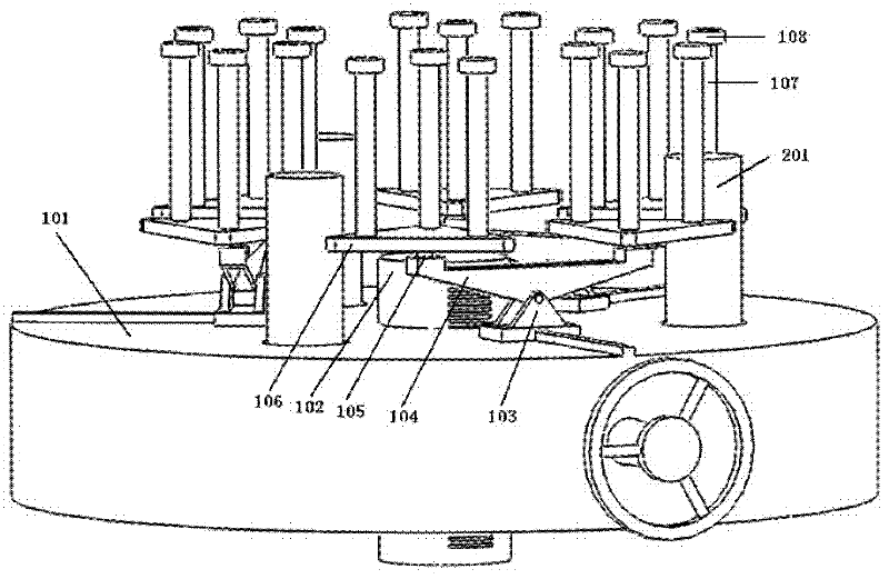 Flexible limit support device for large-caliber light reflecting mirror and installation method for device