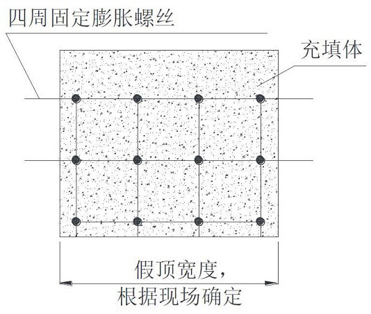 Artificial false roof construction method of built-in basalt fiber geogrid reinforced structure