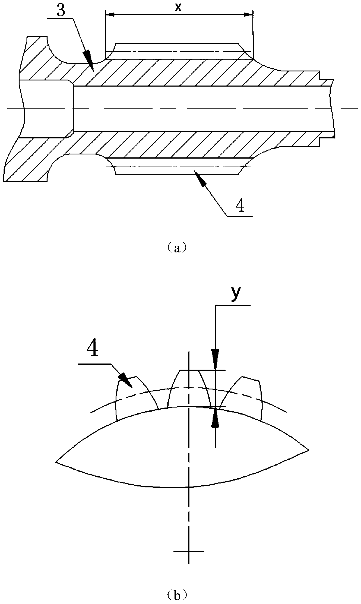 Forming grinding method of turbine long shaft spline teeth