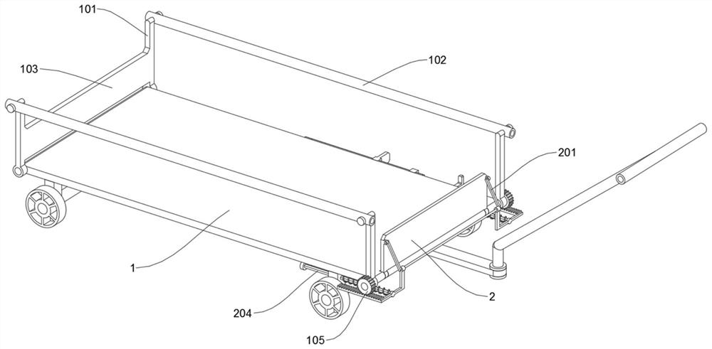 Logistics distribution device based on logistics distribution tool and limiting self-locking structure