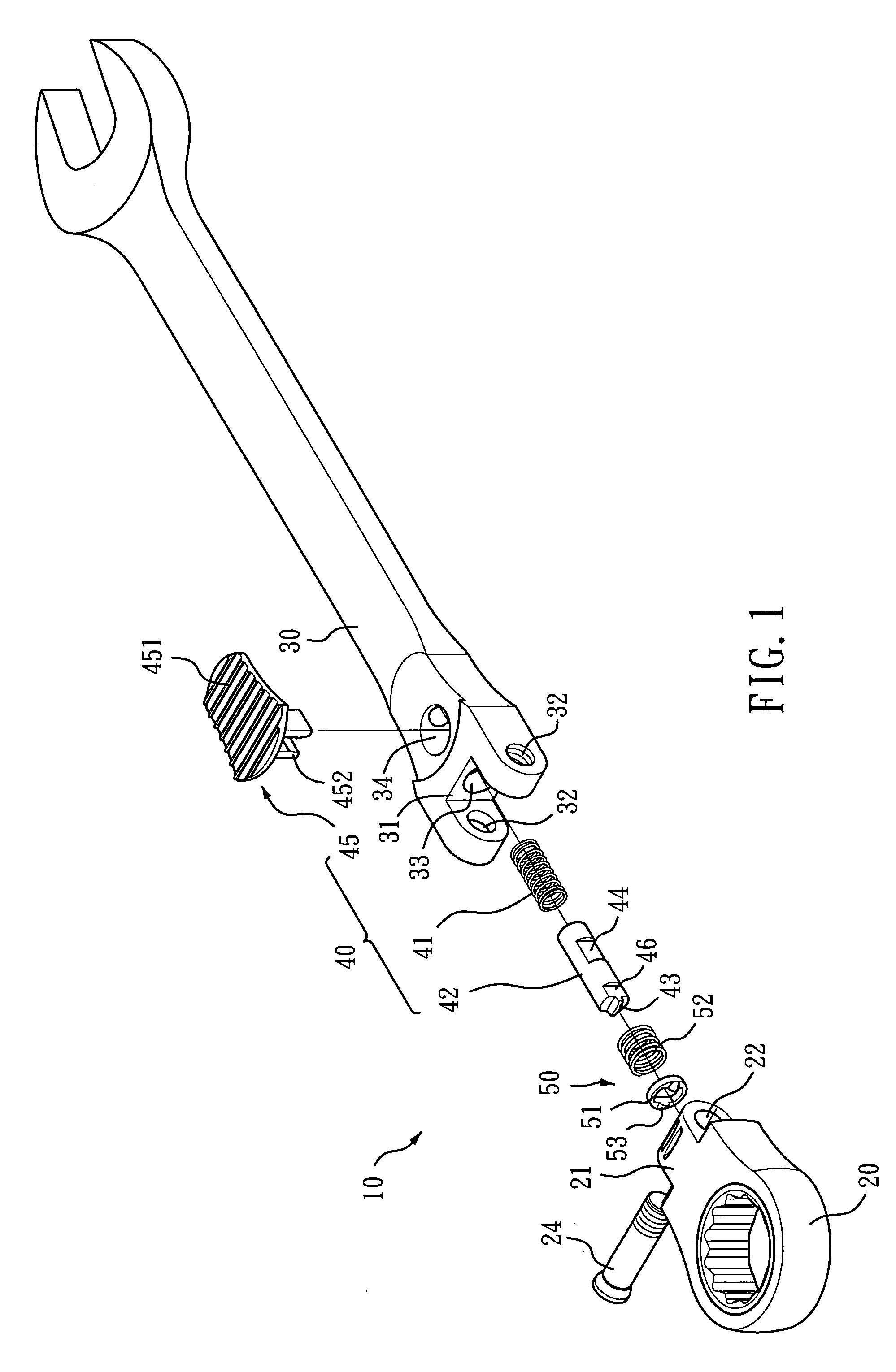 Hand tool having an adjustable head with joint lock mechanism