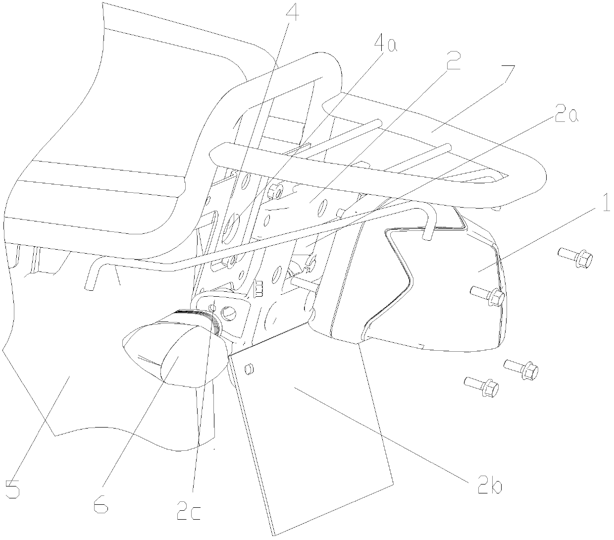 Motorcar tail lamp and rear steering lamp mounting assembly and motorcar thereof