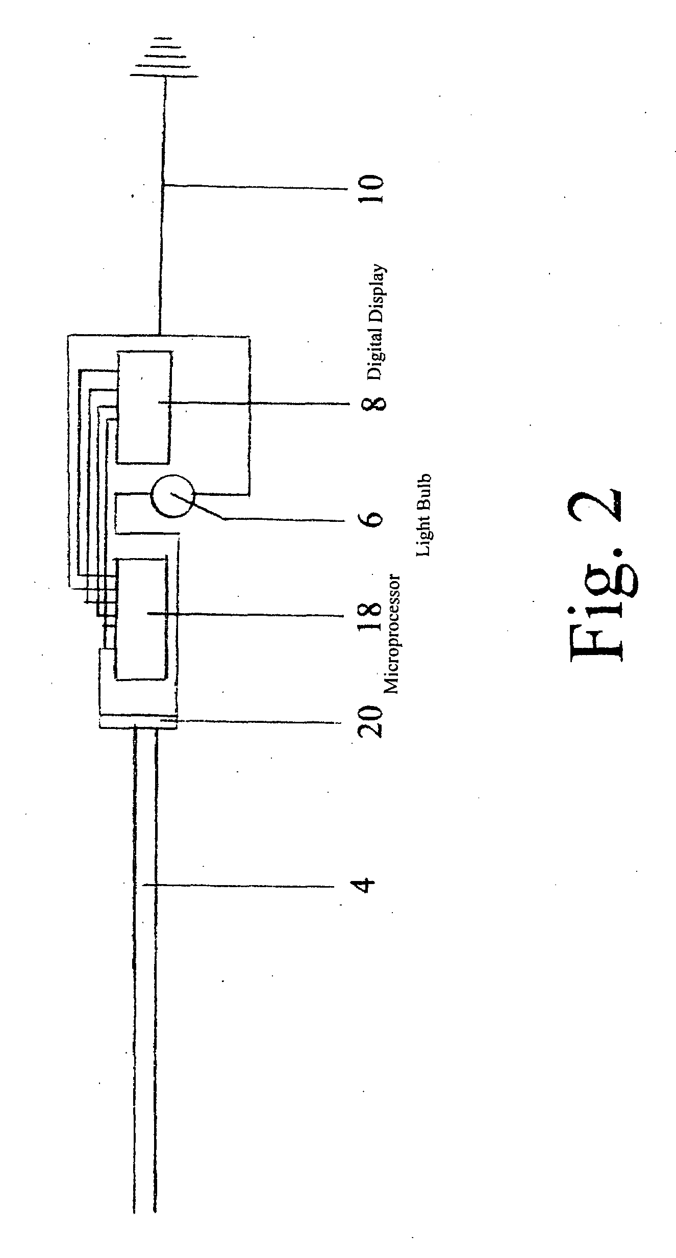 Quick reference test light probe with digital voltage meter