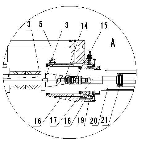 Main shaft device for numerical controlled gear hobbing machine