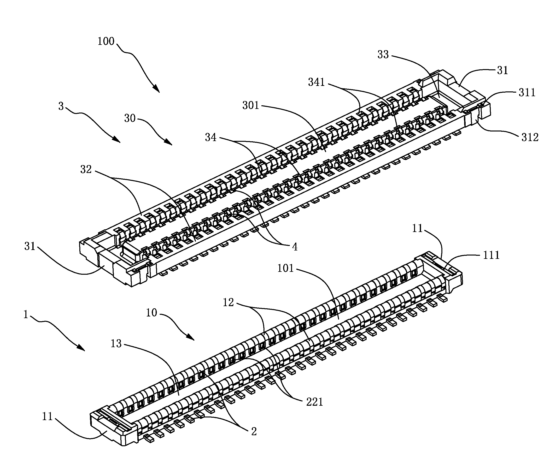 Plug connector, receptacle connector and electrical connector assembly