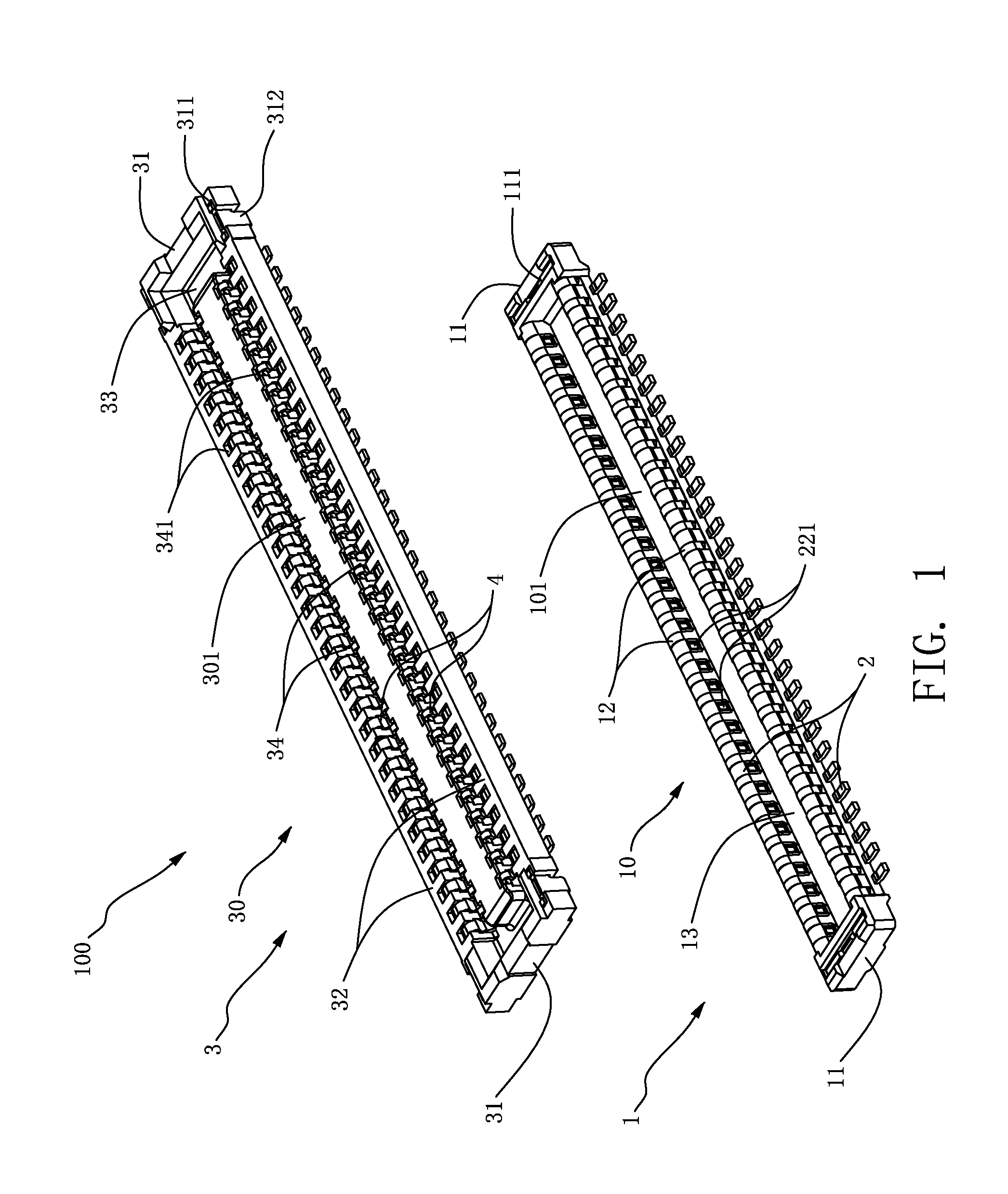 Plug connector, receptacle connector and electrical connector assembly